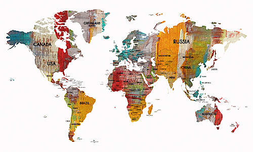 Worldmap in colors III von Irena Orlov