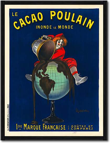 Le cacao Poulain inonde le monde, 1911 von Leonetto Cappiello