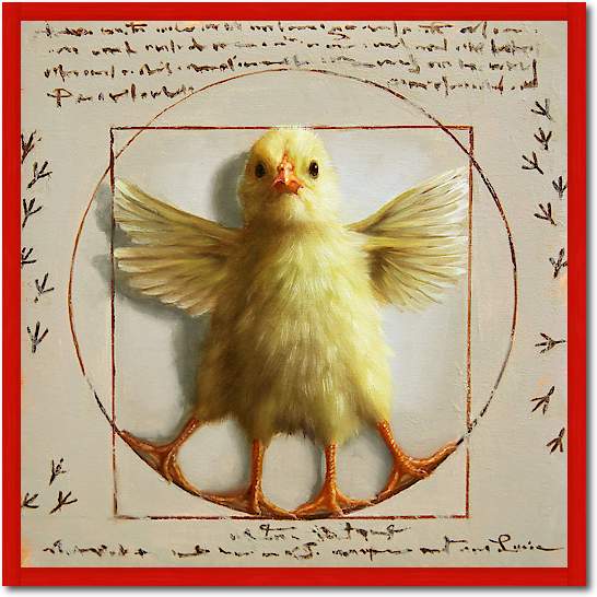 Vitruvian Chick von Lucia Heffernan