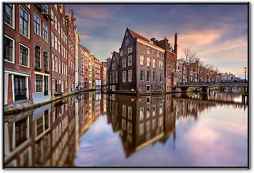 Coucher de soleil sur Amsterdam von Arnaud Bertrande