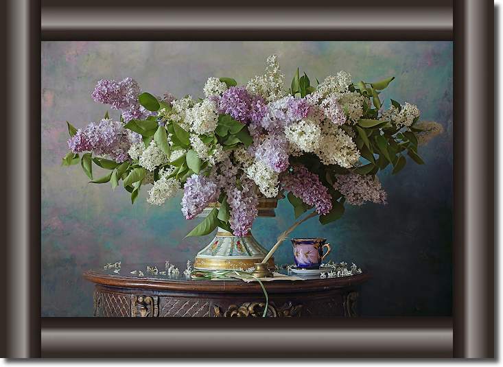 Still life with lilac flowers von Andrey Morozov