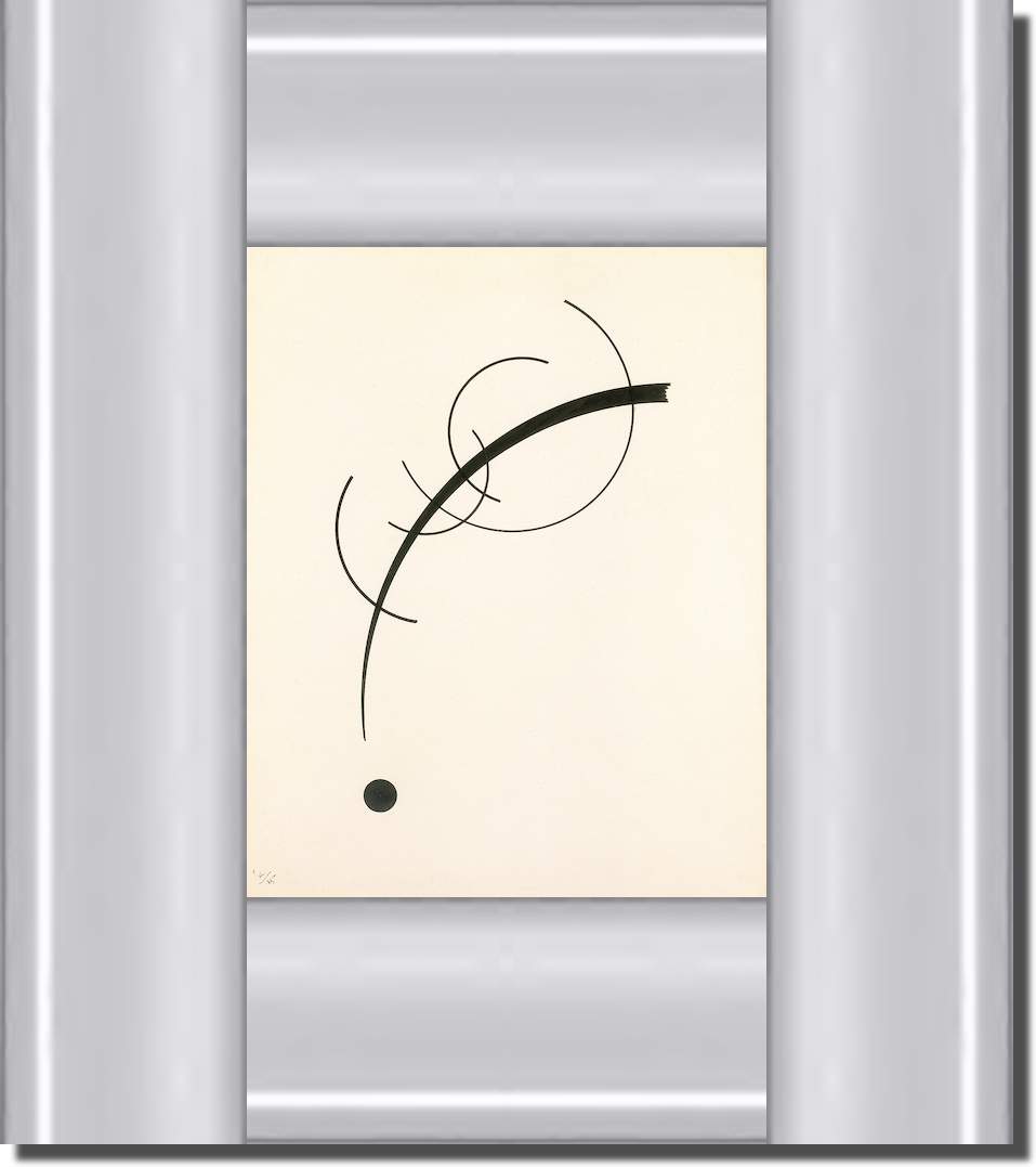 Freie Kurve auf den Punkt von Wassilly Kandinsky