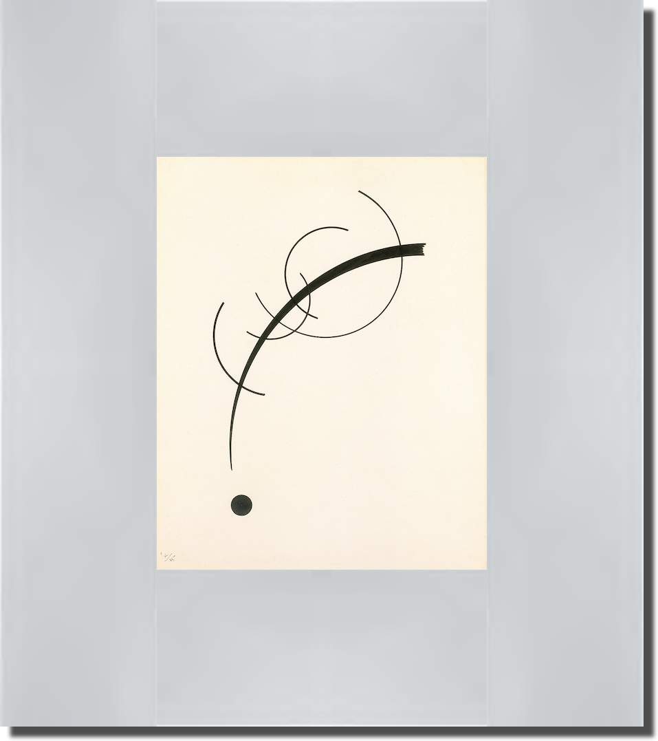 Freie Kurve auf den Punkt von Wassilly Kandinsky