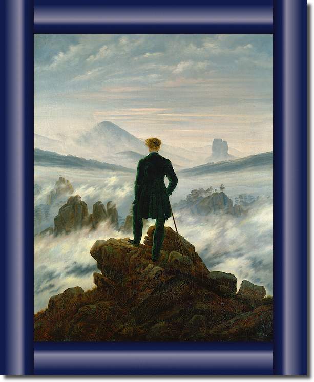 Der Wanderer über dem Nebelmeer von Caspar David Friedrich