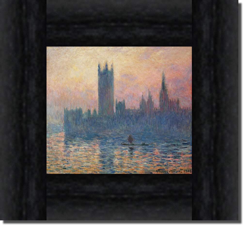 Das Parlament in London bei Sonnenuntergang von Claude Monet