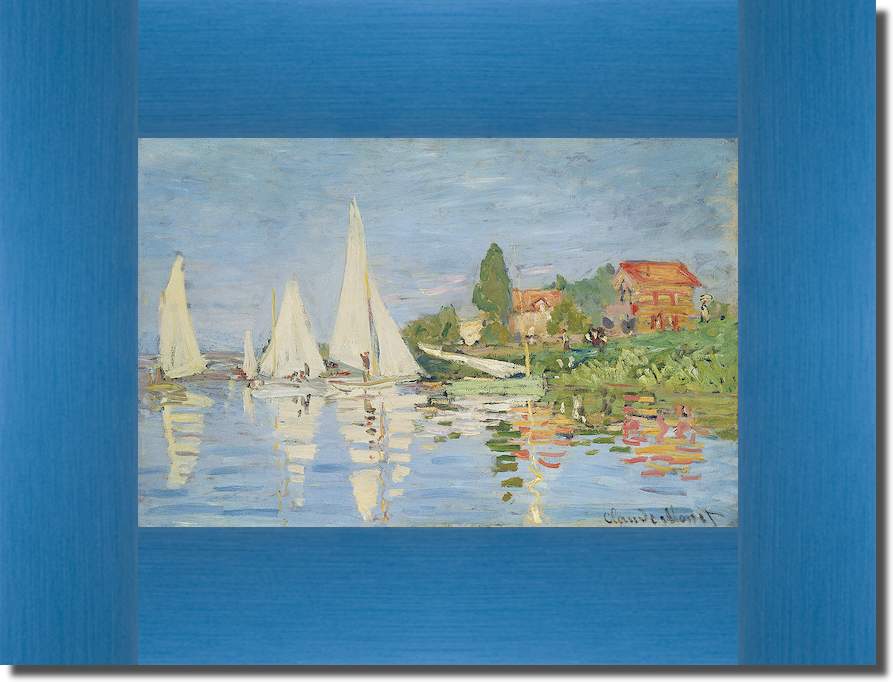 Regattaboote in Argenteuil von Claude Monet