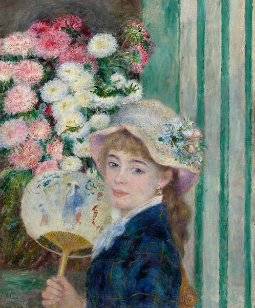Frau mit einem Fächer von Pierre Auguste Renoir
