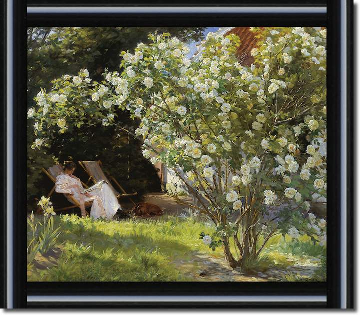 Rosen - Marie im Garten von Peter Severin Kroyer
