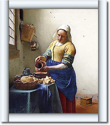 Dienstmagd mit Milchkrug von Johannes Vermeer