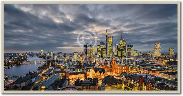 Frankfurt Evening Skyline von Michael Abid