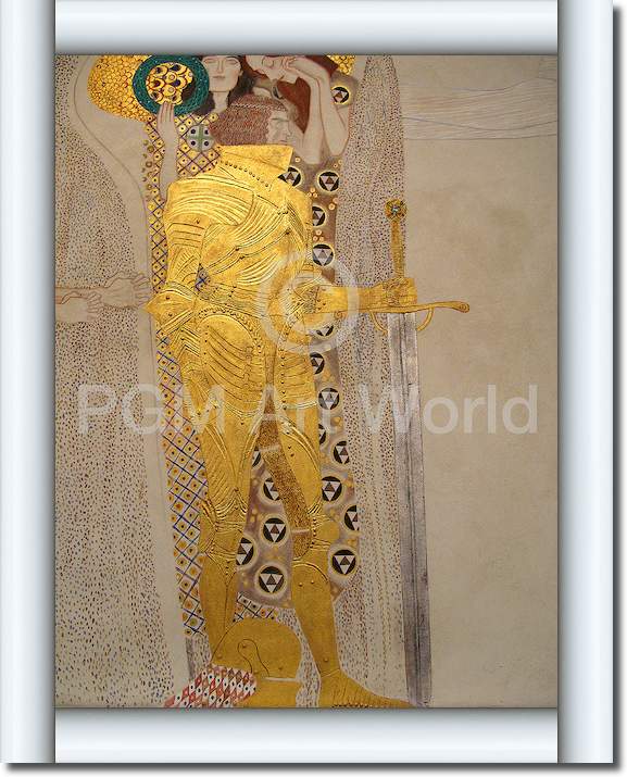 Der goldene Ritter / Beethovenfries von Gustav Klimt