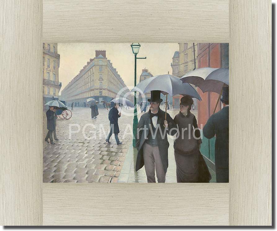 Straße in Paris an einem regnerischen Tag von Gustave Caillebotte