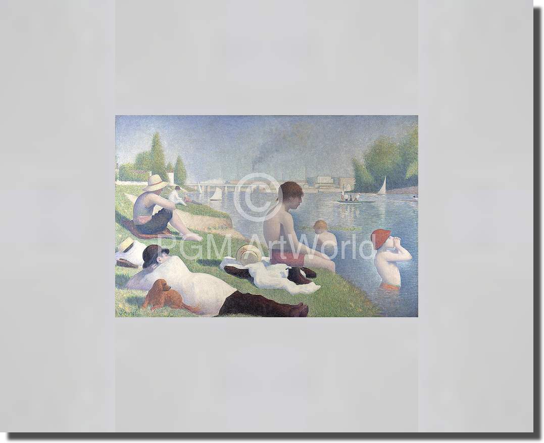 Die Badenden in Asnières von Georges Pierre Seurat